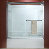 Euro Frameless Bypass Tub Door with Rain Glass