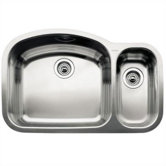 Wave 1 1/2 Bowl Undermount Kitchen Sink
