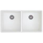 Precis Double Bowl Undermount Kitchen Sink in White