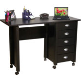 VHZ Office 43" W Mobile Craft Computer Desk