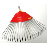 22 Flat Spring Steel Tines Garden Rake - Head Only