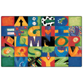 Printed Hide n'Seek ABC Kids Rug