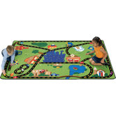 Theme Cruisin' Around the Town Kids Rug
