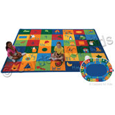 Printed Learning Blocks Kids Rug