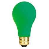40W Ceramic A19 Incandescent Bulb in Green