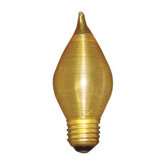 40W Spunlite C15 Chandelier Bulb in Amber