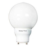 15W Twist And Lock G25 Compact Fluorescent Globe in Warm White
