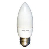7W Compact Fluorescent Torpedo Style Chandelier Bulb