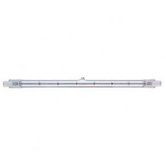 300W Clear High Voltage Halogen Long J-Type Torchiere Bulb in Bright White