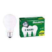 25W General Service A19 Incandescent Bulb in Soft White (Pack of 3)