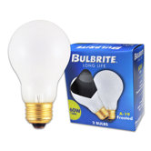 60W Long Life General Service Standard A19 Incandescent Bulb in Frost (Pack of 2)