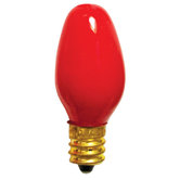 7W C7 Christmas Light in Ceramic Red