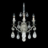 Versailles Rock Crystal Three Light Wall Sconce