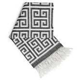 Greek Key Wool Throw