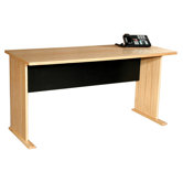 Modular Real Oak Wood Veneer 48" W Panel Office Desk