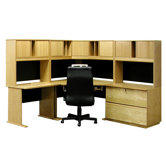 Office Modulars Corner Desk Office Suite with Lateral File