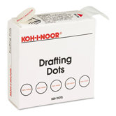 Adhesive Drafting Dots with Dispenser, 500/Box