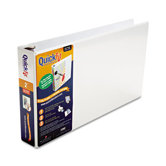 Quick Fit Ledger D-Ring Binder, 2" Capacity, 11 x 17, White