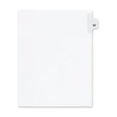 Index Dividers,Number 62,Side Tab,1/25 Cut,Letter,25/PK,WE