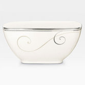 Platinum Wave Medium Square Bowl