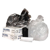 55 Gallon High Density Can Liner, 14 Micron Equivalent in Clear