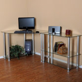 Corner Computer Desk with 35" Modular Extension