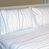 Dot Printed Extra Deep Pocket Flannel Sheet Set