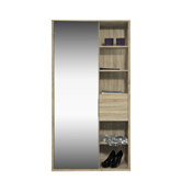 Garderobenschrank mit Anbauregal und 2 Schubk&auml;sten
