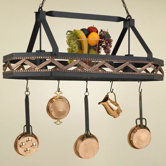 Sonoma 8 Sided Hanging Pot Rack with 2 Lights