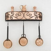 Authentic Iron Wall Mounted Pot Rack