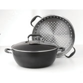 Advanced 7.5-Quart Stainless Steel Covered Casserole with Steamer Insert