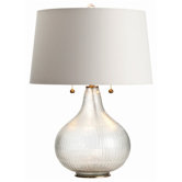 Harlan Chiseled Glass / Brass Lamp