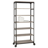 Faust Iron / Wood Rolling Shelving Unit