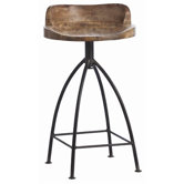 Henson Wood / Iron Swivel Counter Stool