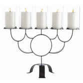 Tatum 5 Lite Iron / Glass Candelabra