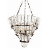 Stedman 5 Light Iron / Glass Chandelier