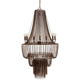 Maxim 7 Light Iron Beaded Chandelier