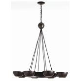 Sorrel 8 Light Adjustable Iron / Glass Chandelier