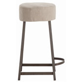 Rochefort Iron / Wood / Linen Counter Stool