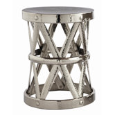 DO NOT SET LIVE!DO NOT SET LIVE!Costello Accent Table in Polished Nickel and Silver