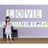 Peace and Love Mural Style Border