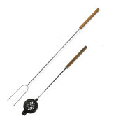 2 Piece Barbecue Fork and Round Pie Iron