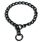 Steel Coated Dog Collar in Black