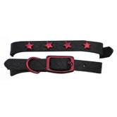 Genuine Leather Cat and Puppy Collar with Stars
