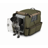 Heritage Dog Crate Cover in Loden and Plaid