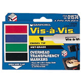 Marker Set Vis A Vis 4 Color chisel