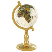 9" Full Mop Classic Globe with Arch and Base in Gold