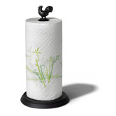 Rooster Paper Towel Holder in Black