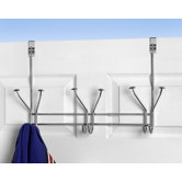 Closet Organisation Windsor Over The Door Triple Hook Rack in Chrome