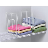 Closet Organization Large Ventilated 2 Pack Shelf Divider in White